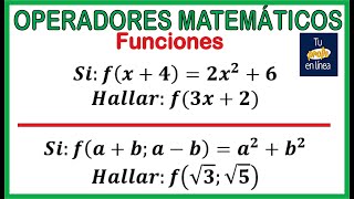 OPERADORES MATEMÁTICOS Operador como Función [upl. by Kennith873]