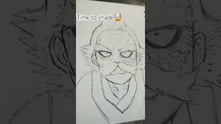 Drawing Jigoro Zenitsus Trainer art kny thunderbreathing drawing demonslayer [upl. by Nael]