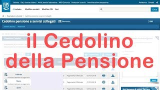 Cedolino della Pensione Inps online  Area riservata ecco come scaricarlo [upl. by Ynahpets]