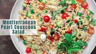 Best Mediterranean Pearl Couscous Salad  The Mediterranean Dish [upl. by Trakas]