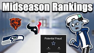 NFL Midseason Rankings  Tierlist [upl. by Suertemed952]