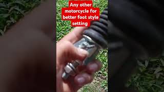 best modifications bike foot pegs adjustable by just drill a hole on frame or weld [upl. by Litnahc476]