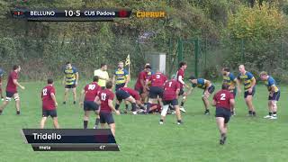 Highlights  Rugby Belluno  CUS Padova Rugby  Serie B 202425 [upl. by Valera]