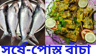 HOW TO COOK BACHA MACHER SORSEPOSTO কম তেলমসলায় সর্ষেপোস্ত বাঁচা মাছ।। ALOKA NAGS FOOD VLOG [upl. by Sillaw]