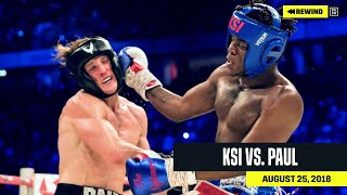 FULL FIGHT  KSI vs Logan Paul DAZN REWIND [upl. by Hayyikaz]