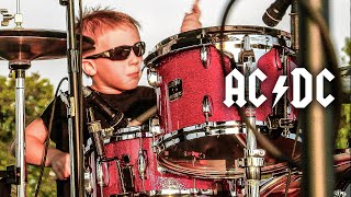 Highway To Hell – LIVE 5 year old Drummer [upl. by Alston]