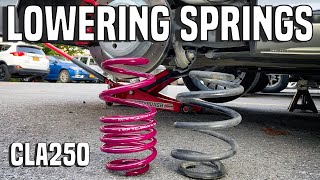 Installing rear lowering springs upgrade Mercedes CLA 250CLA 45 AMG [upl. by Loresz]