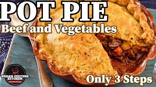 Pot Pie  Easiest 3 Step Beef pot pie Recipe [upl. by Oirasor]