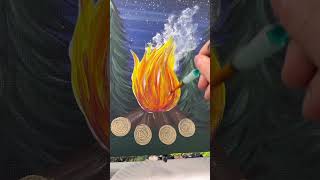 clip Painting fire 🎨🔥paintingtips tipsandtricks beginnerfriendly acrylicforbeginners [upl. by Milka]