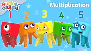 Times Tables  Multiplication for Kids Compilation  All Levels  Maths for Kids  Numberblocks [upl. by Haissi]