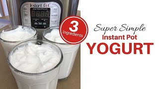 Super Simple Instant Pot Yogurt  3 Ingredients [upl. by Lorrayne]