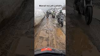 Manali to LehLadakh snowfall mountains ladakh travel youtubeshorts shortsfeed trendingshorts [upl. by Mavra]