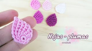 Hoja o pluma a crochet muy fácil [upl. by Maleen]