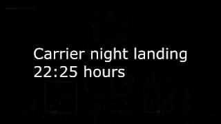 FA18 Night carrier landing Falcon BMS with real audio communications added [upl. by Notlimah]