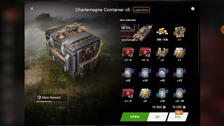 Opening 10 Charlemagne container crates Wot Blitz [upl. by Eiuqcaj636]