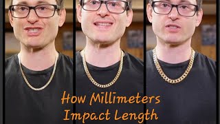 How Millimeters Can Impact Chain Length  Gold Jewelry Sizing [upl. by Leacock]