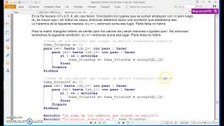 Ejercicio 63 Suma de los números que ocupan la matriz triangular superior y la triangular inferior [upl. by Ynolem]