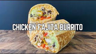 CHICKEN FAJITA BURRITO RECIPE [upl. by Hewitt]