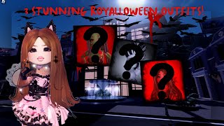 3 👻HAUNTINGLY STUNNING👻 ROYALLOWEEN OUTFITS royale high roblox [upl. by Arundell466]