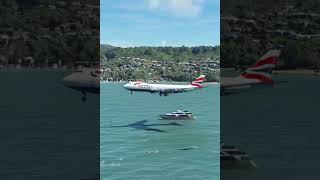 Dangerous Landing British Airways at wellington airport New Zealand shortsvideo [upl. by Crotty518]