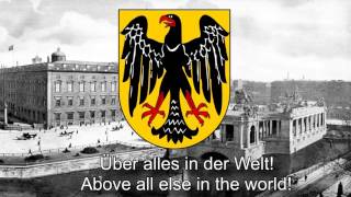 National Anthem of Weimar Republic 19191933  Das Lied der Deutschen FULL [upl. by Yllatan]