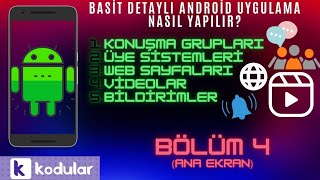 Mobil Blog Uygulaması Nasıl Yapılır  Bölüm 4 Ana Menü Android Uygulama Yapımı Kodular Platformu [upl. by Ot]