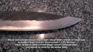 Messer  Review Damastmesser Kanetsune Shinobi [upl. by Gates]