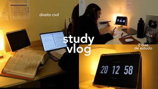 studyvlog  2 dias de estudos comigo dicas para estudantes de direito amp organização para provas [upl. by Conner878]