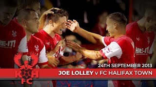 Harriers 20 FC Halifax 240913 A Joe Lolley screamer [upl. by Siuqaj58]