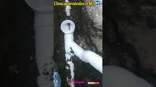 instalación de cloacas válvula antirretorno y ramal de inspección [upl. by Ferdinanda]