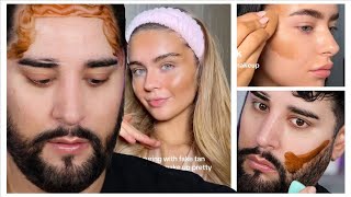 This was a mistake… Fake Tan Contour Testing the viral TikTok technique [upl. by Osyth674]