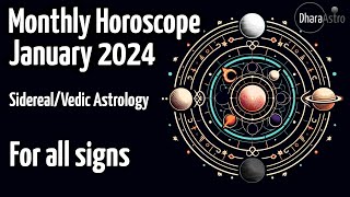 January 2024 Horoscope Forecast  For all signs  Vedic Astrology Predictions astrologyforecast [upl. by Mashe]