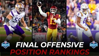 Updated 2024 NFL Draft Offensive Position Rankings  2024 NFL Draft Rankings [upl. by Adebayo]