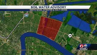 New Orleans SampWB issues boil water advisory for Lower Ninth Ward Bywater Holy Cross neighborhoods [upl. by Vidovic]