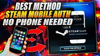 STEAM MOBILE AUTH WITH NO PHONE  FASTEST amp SAFEST WAY [upl. by Ahouh484]