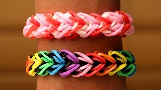 Rainbow Loom English  HEARTLET  Loom Bands easy how to DIY [upl. by Atnuahs]