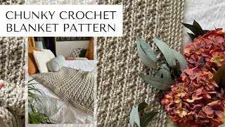 Quick and Easy Chunky Crochet Blanket Pattern [upl. by Reivazx]