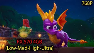 Spyro Reignited Trilogy XeonE5 2676V3 RX 570 LowMedHighUltra 768P [upl. by Nance]