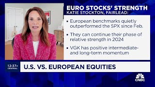 European equities beginning to outpace US says Fairlead Strategies Katie Stockton [upl. by Prosser380]