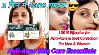 Remove Spots amp Acne Quickly  100 Effective  Affordable Biotique Products for Acne  Review amp Demo [upl. by Dehsar846]