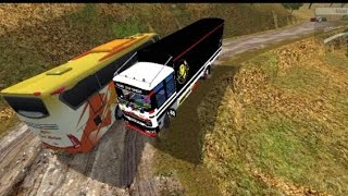 6 wheeler Nepali container gameplay in offroad maptruckbussimulatorindonesia gaming [upl. by Enail164]