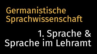 NEUE VERSION  LINK IN BESCHREIBUNG  Sprachwissenschaft 1 SpracheGrammatik amp Sprache im Lehramt [upl. by Ajak]