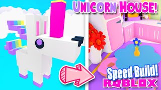 UNICORN DREAM HOME 🦄 SPEED BUILD ADOPT ME ROBLOX Glitch Build [upl. by Klemm362]