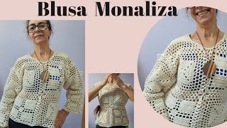 Blusa Monaliza mangas longas canhoto [upl. by Esdras749]