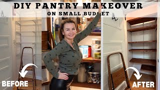 DIY Pantry Makeover On A Low Budget  Modern Storage Ideas For Small Pantry I Small Pantry DIY [upl. by Annekim591]