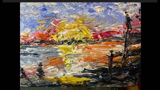 Art Trivia and Painting With A Palette Knife  Impasto Impressionism [upl. by Meara113]