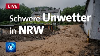 Überschwemmungen und Erdrutsche Heftige Unwetter im Westen Deutschlands [upl. by Aniez]