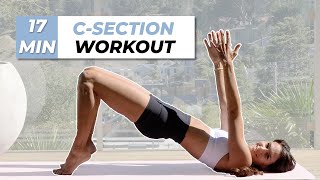 BEST CSECTION WORKOUT After Having A Baby WITH Stretching  Postnatal C Section Workout No Equip [upl. by Enneire73]