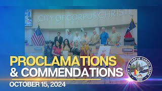 City of Corpus Christi  Proclamations and Commendations October 15 2024 [upl. by Fin]