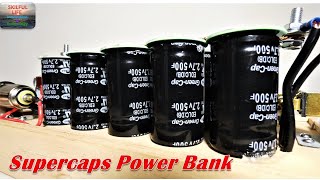 HOW TO MAKE SUPERCAPACITOR POWER BANK  ULTRACAPACITOR BATTERY PACK 12V EMERGENCY DIY ENERGY STORAGE [upl. by Saimerej]